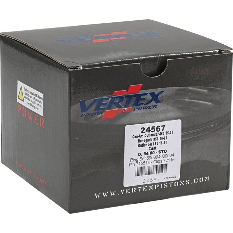 Can-Am Outlander Piston Kit - Vertex Pistons - Cast Replica - `17-`21
